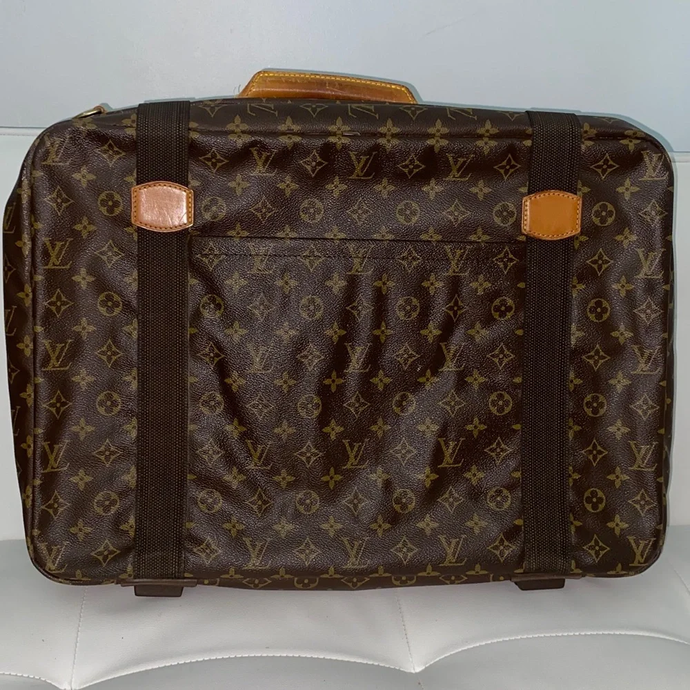 Authentic Louis Vuitton Brown Monogram Canvas Suitcase Travel Bag